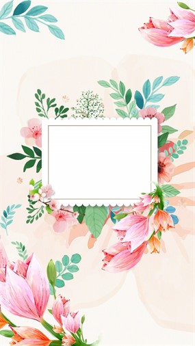 水彩花卉装饰PSD背景图